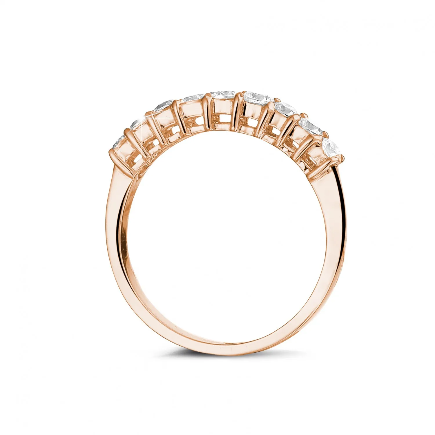 0.54 quilates alianza diamante en oro rojo 