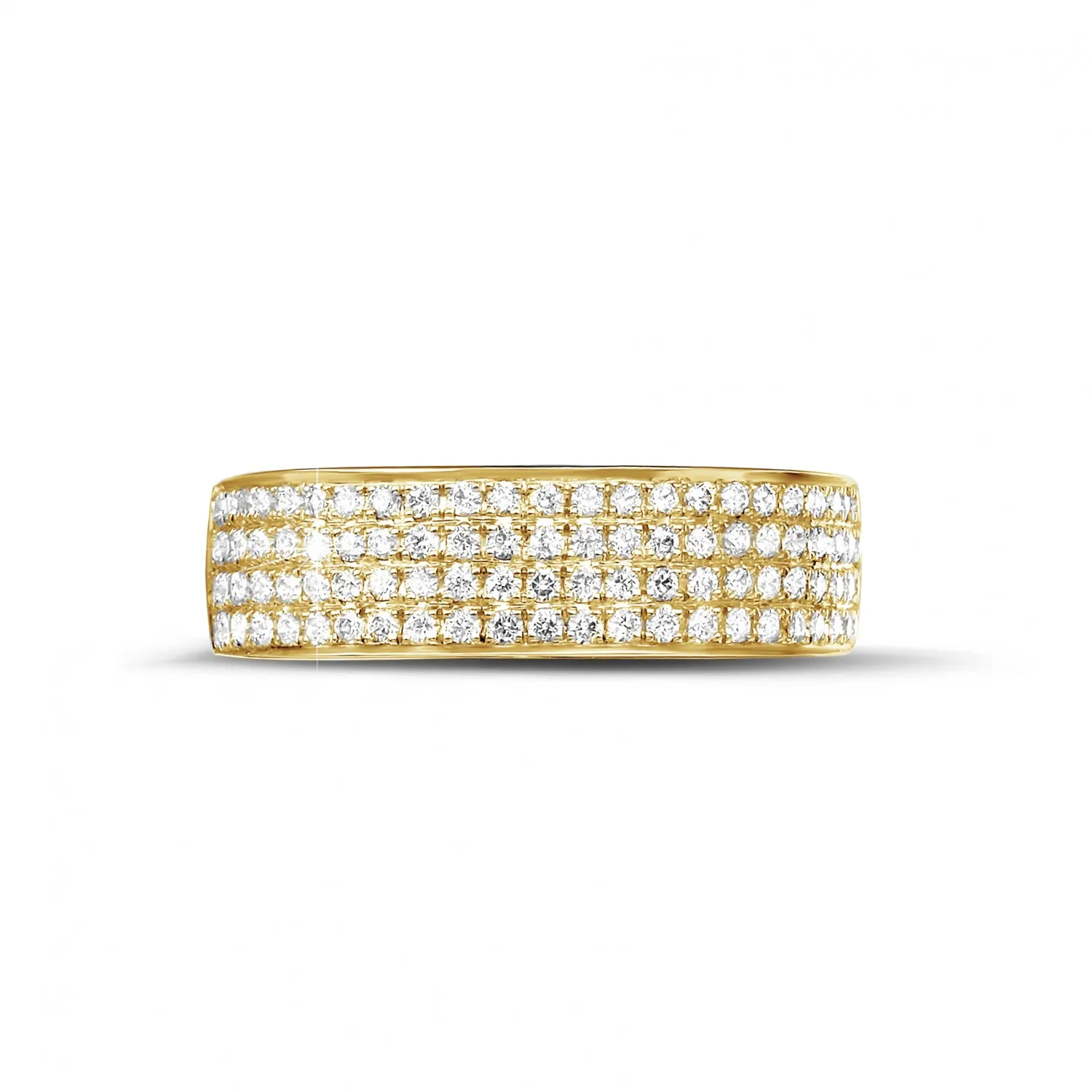 0.64 quilates alianza diamante amplia en oro amarillo 