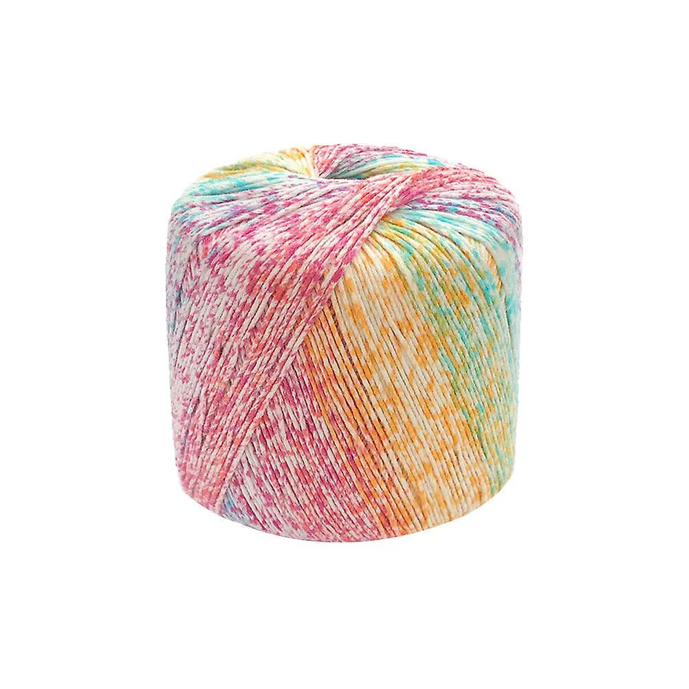 1 Roll 133m Color Segment Dyed Gradient Cotton Yarn Diy Thread Hand Crocheted Scarf Hat Shawl Line Material For Hand Knitting Di