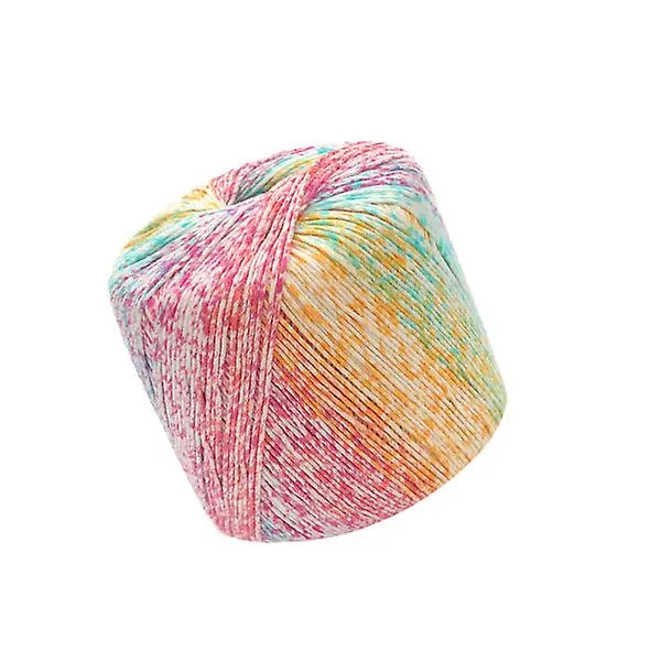 1 Roll 133m Color Segment Dyed Gradient Cotton Yarn Diy Thread Hand Crocheted Scarf Hat Shawl Line Material For Hand Knitting Di