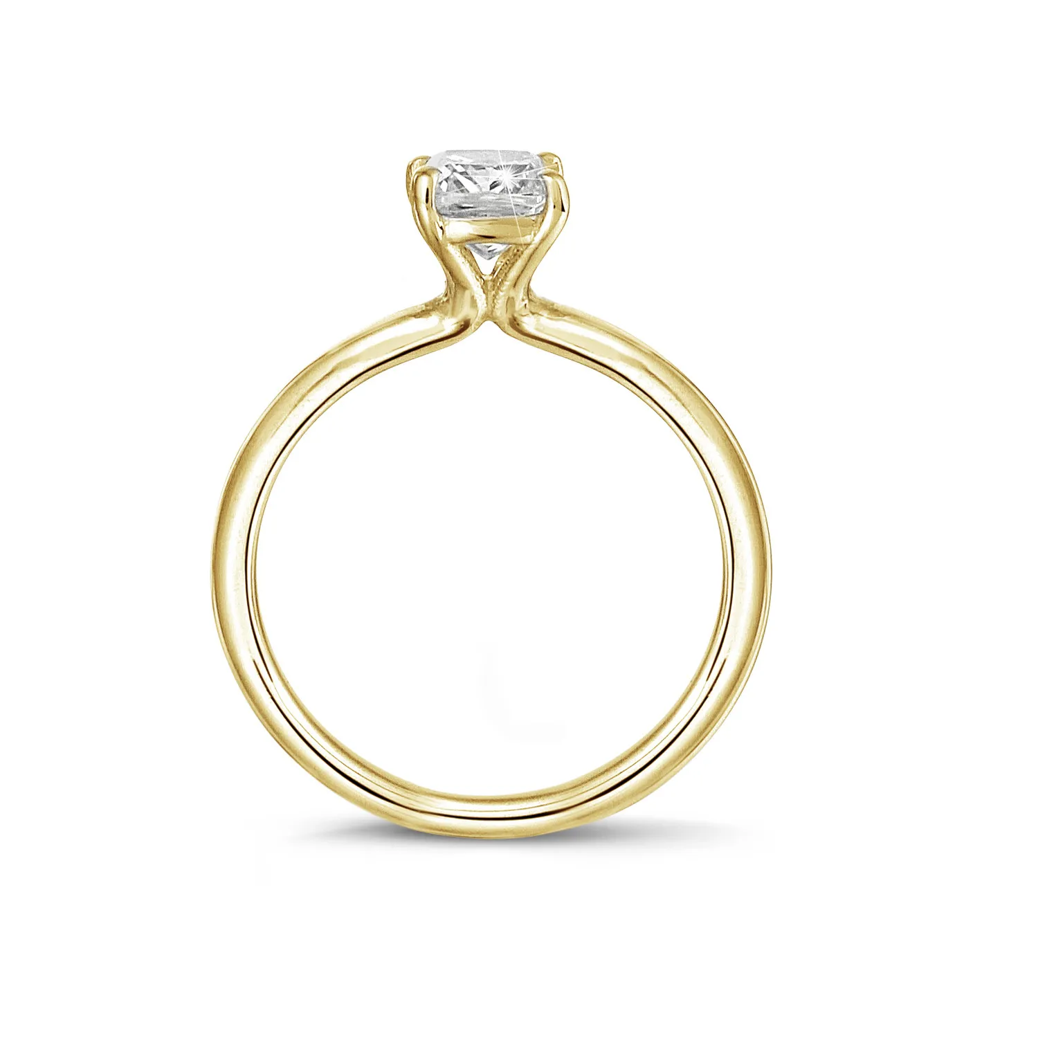 2.00 quilates anillo solitario con diamante talla esmeralda en oro amarillo 