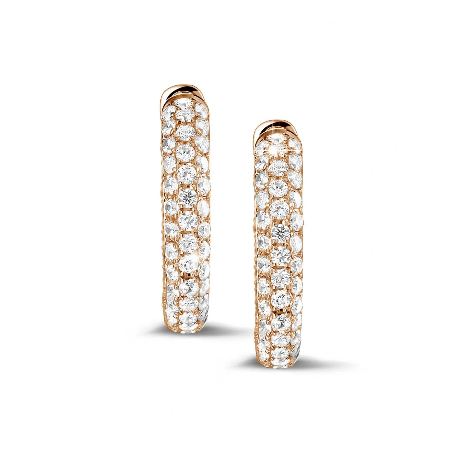 2.15 quilates criollas (pendientes) diamantes en oro rojo 