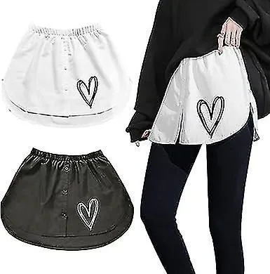 2pcs Mshirt Extenders Adjustable Mini Skirt Women Shirt Extenders Trendy Hem Safety Pants For Pullover Sweater Jacket Coat