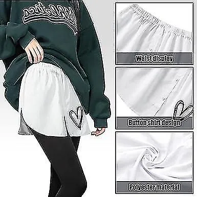 2pcs Mshirt Extenders Adjustable Mini Skirt Women Shirt Extenders Trendy Hem Safety Pants For Pullover Sweater Jacket Coat