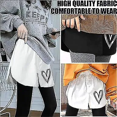 2pcs Mshirt Extenders Adjustable Mini Skirt Women Shirt Extenders Trendy Hem Safety Pants For Pullover Sweater Jacket Coat
