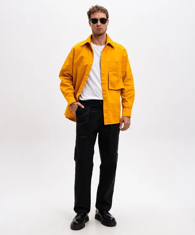 A Cold Wall Yellow shirt with logo embroidery