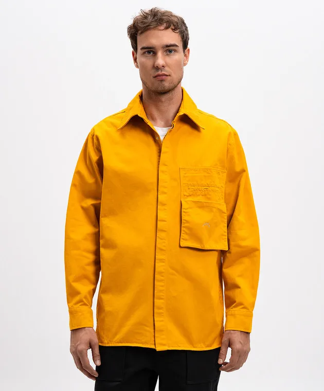 A Cold Wall Yellow shirt with logo embroidery