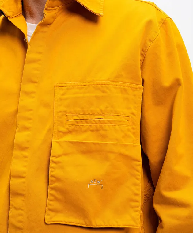A Cold Wall Yellow shirt with logo embroidery