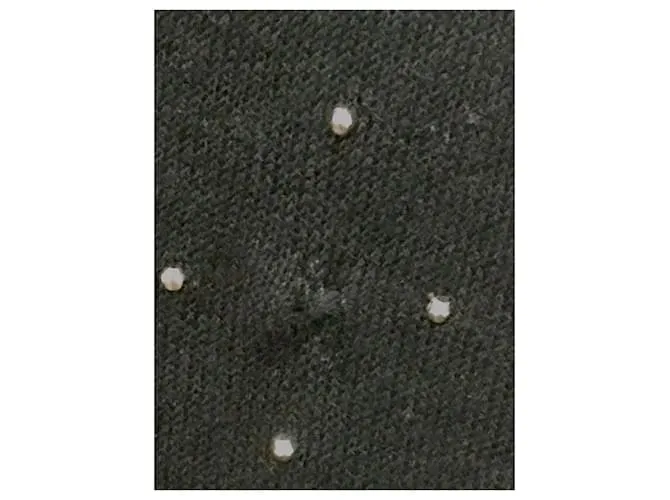 Acne Jersey de punto de lino con tachuelas de acné Precious, Talla M Negro Plata 