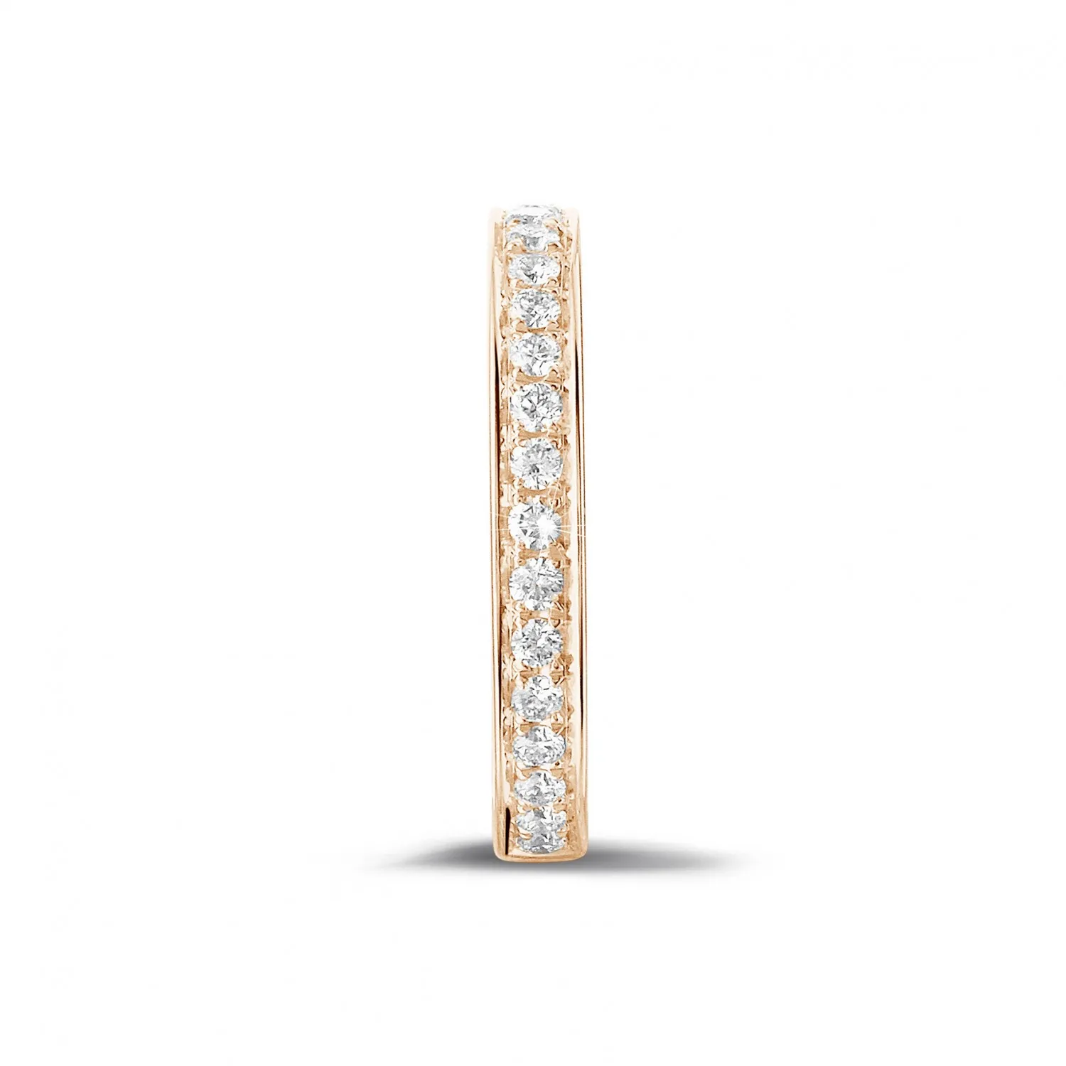 alianza de diamantes 0.25 quilates en oro rosa (media circunferencia) 
