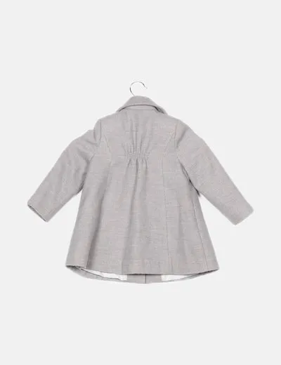Amaya bebe Abrigo gris detalle lazo