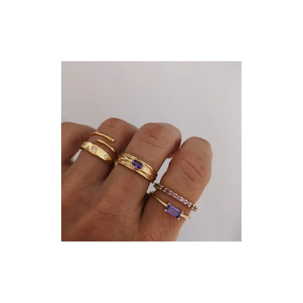 Anillo Bambú Oro
