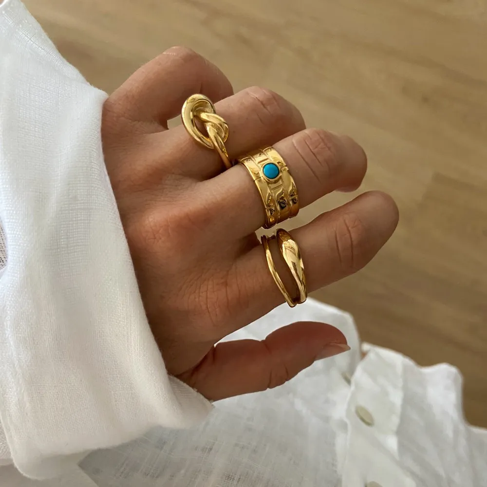 Anillo Sanda Turquesa Oro