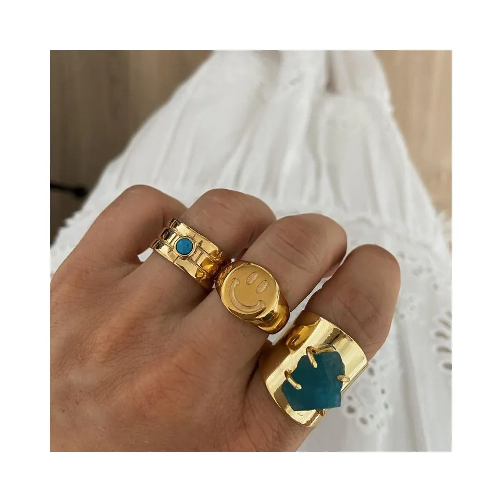 Anillo Sanda Turquesa Oro