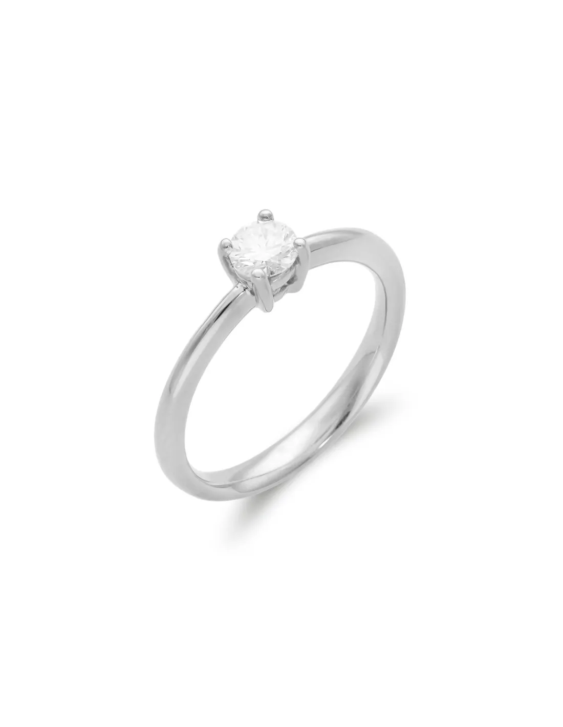 ANILLOSOLITARIO ORO BLANCO Y DIAMANTE