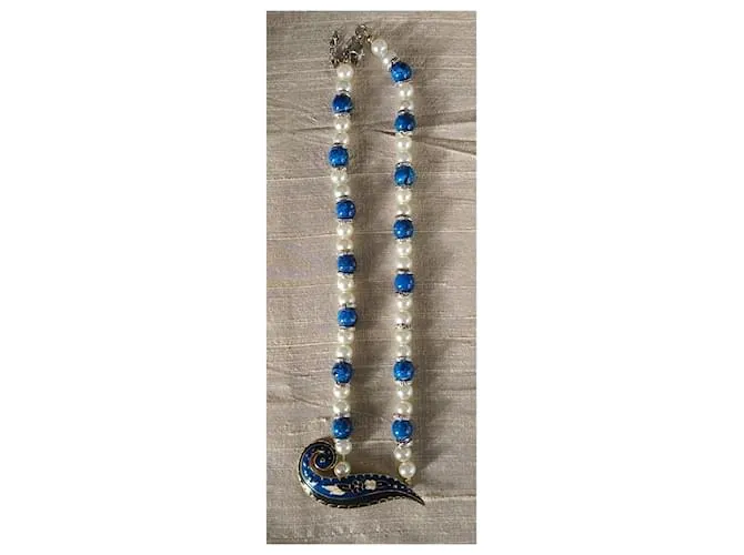 Balenciaga Collares Blanco Azul 