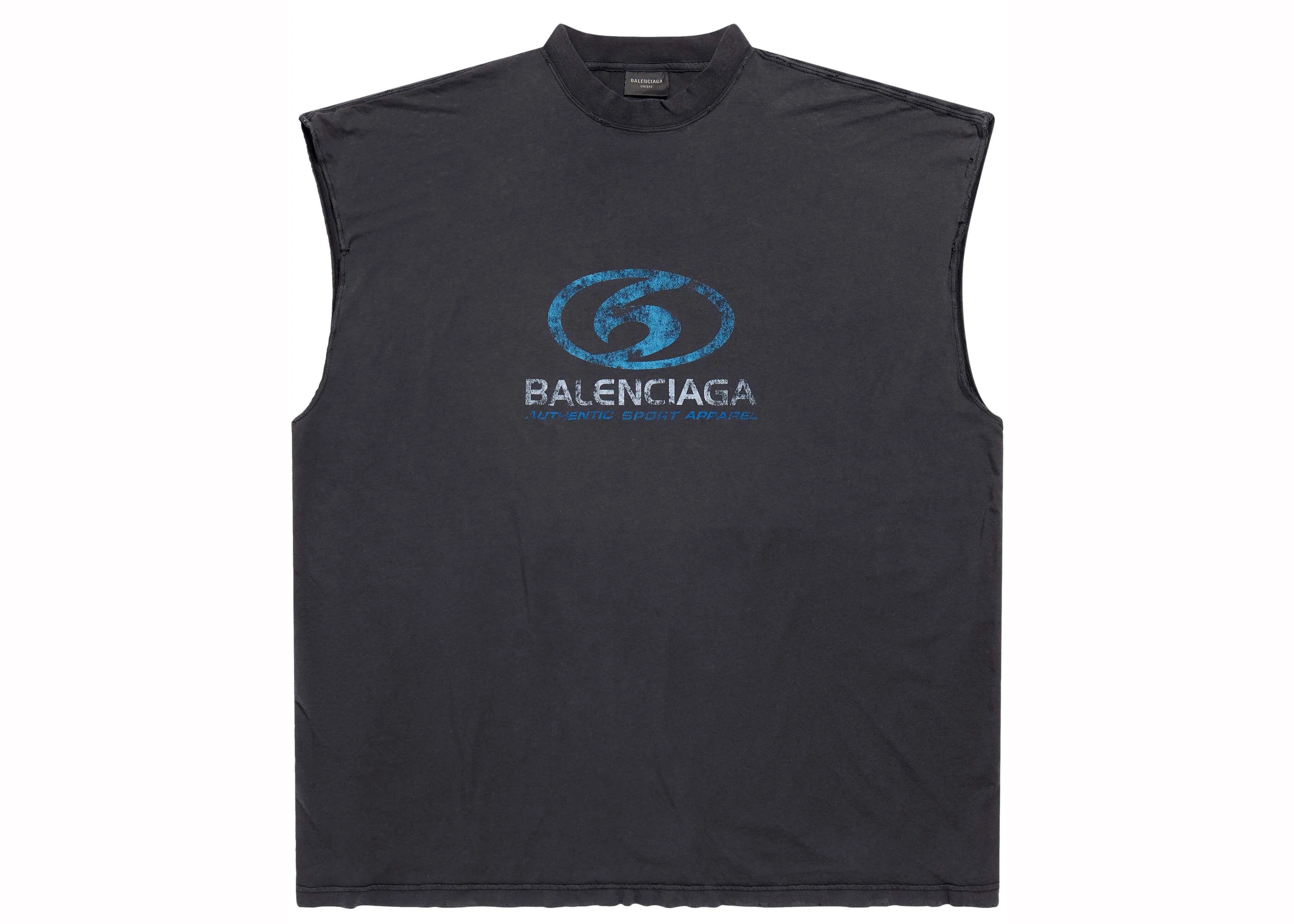 BALENCIAGA SURFER SLEEVELESS TSHIRT BLACK