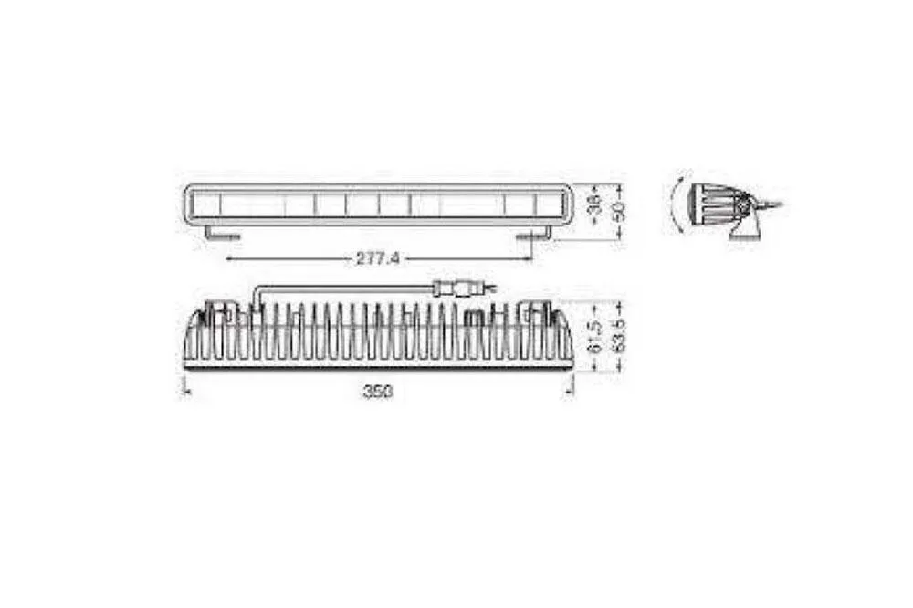 BARRA LED OSRAM 14” Spot SX300SP 20PL 350x38 mm