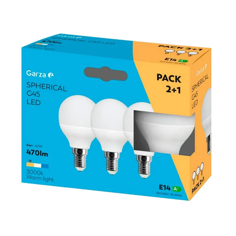 Bombilla Led Esférica 2+1 Garza