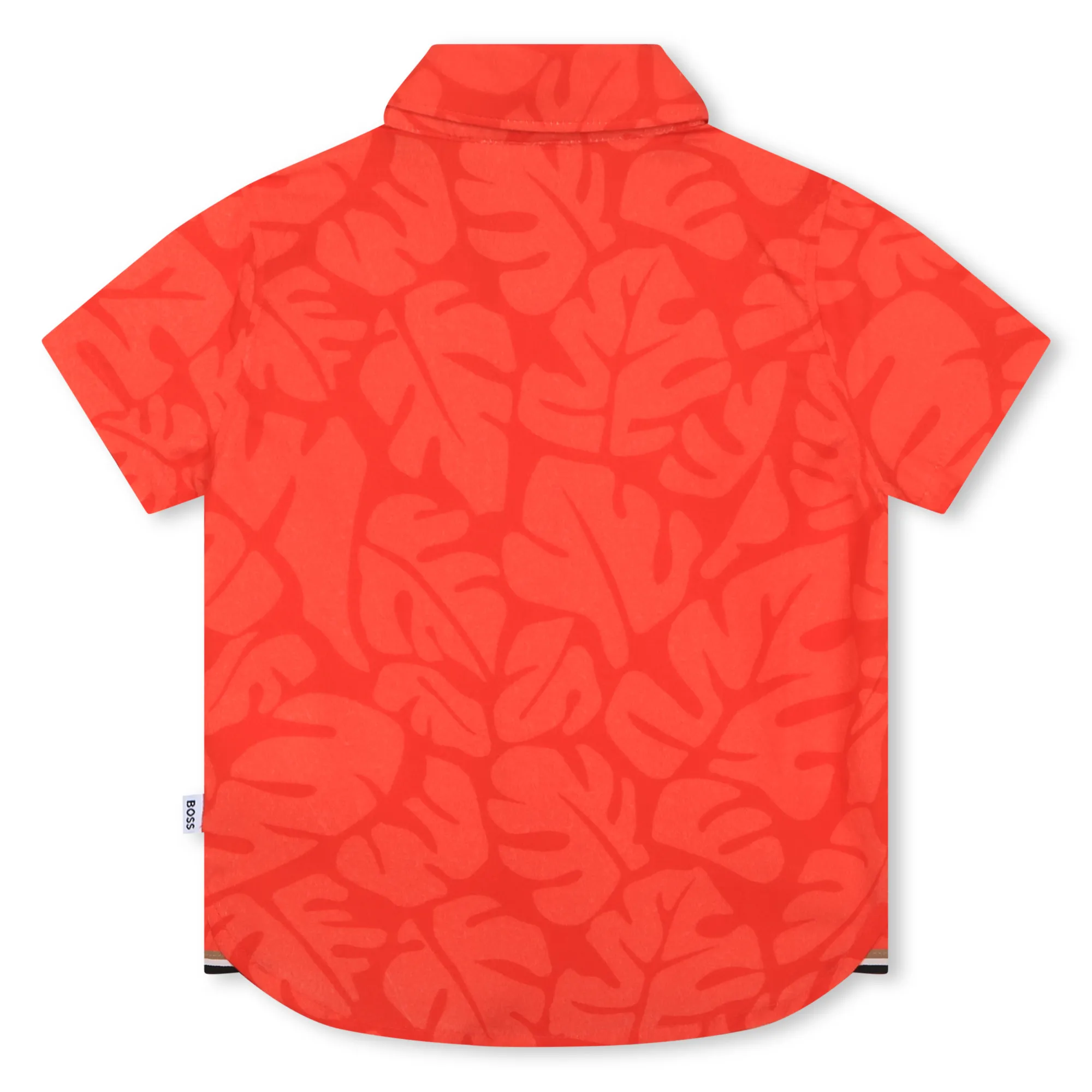 BOSS Camisa con estampado de hojas
