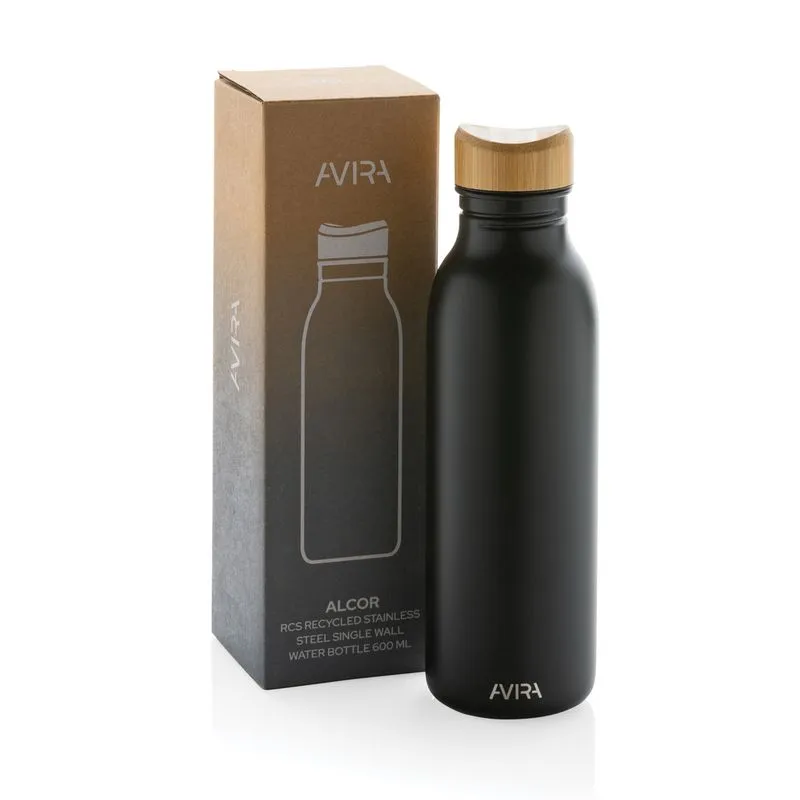 Botella acero inox reciclado corporativa 600 ml Alcor