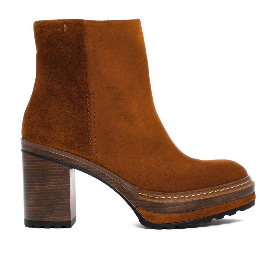 BOTIN TACON OLIVIA VELOUR CUERO