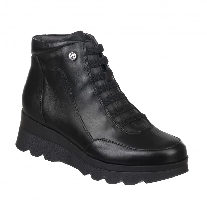 Botines Planos Pitillos 5352 Mujer Negro