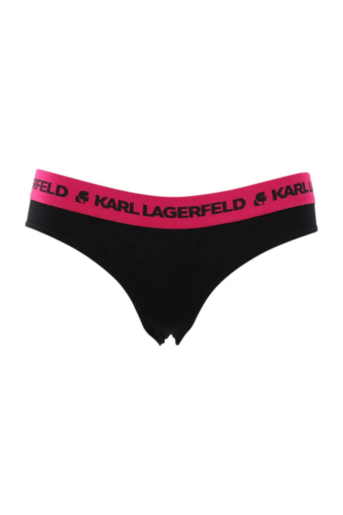 Braguita negra con fucsia y logo