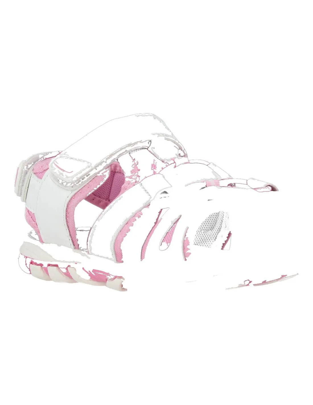 BUBBLE KIDS  CANGREJERA VELCRO NIñA BLANCA ROSA