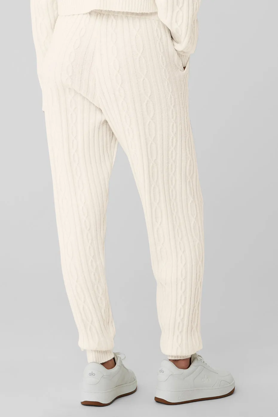 CABLE KNIT WINTER BLISS PANT  IVORY