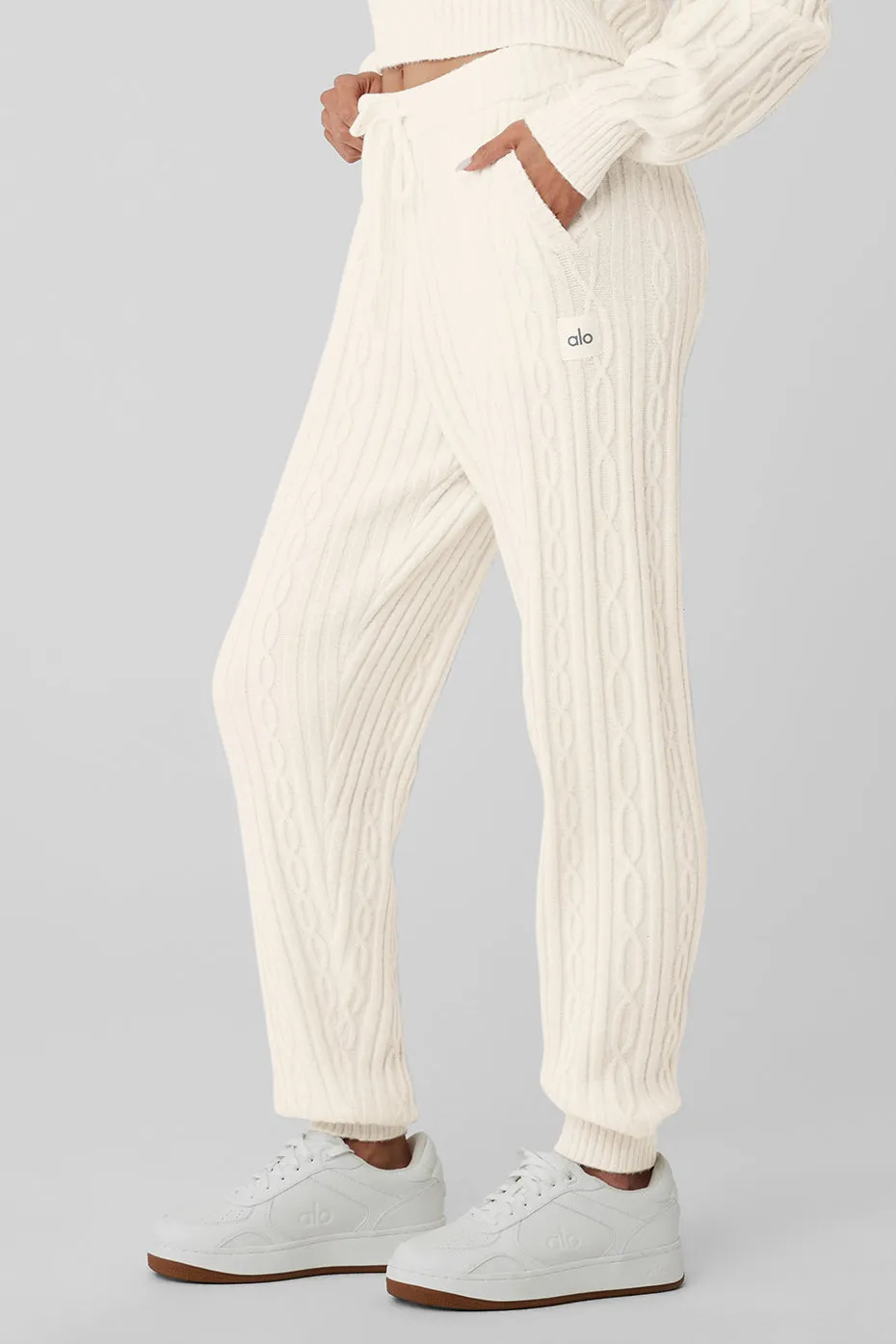 CABLE KNIT WINTER BLISS PANT  IVORY