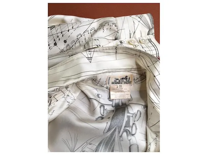 Camisa de seda Hermès Beige 