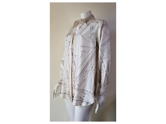 Camisa de seda Hermès Beige 
