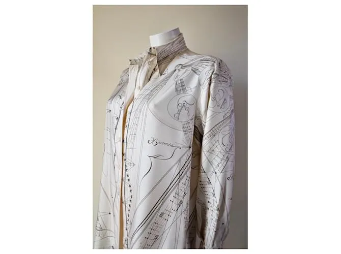 Camisa de seda Hermès Beige 
