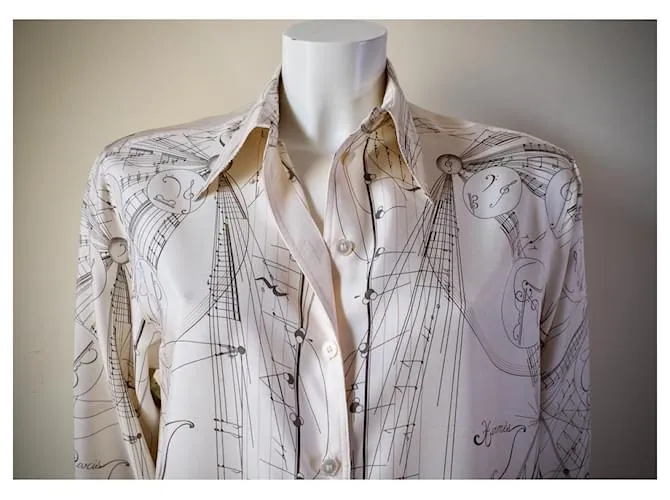 Camisa de seda Hermès Beige 