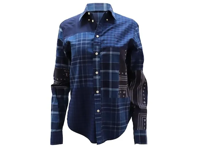 Camisa Ralph Lauren de patchwork de algodón con estampado azul Azul marino 