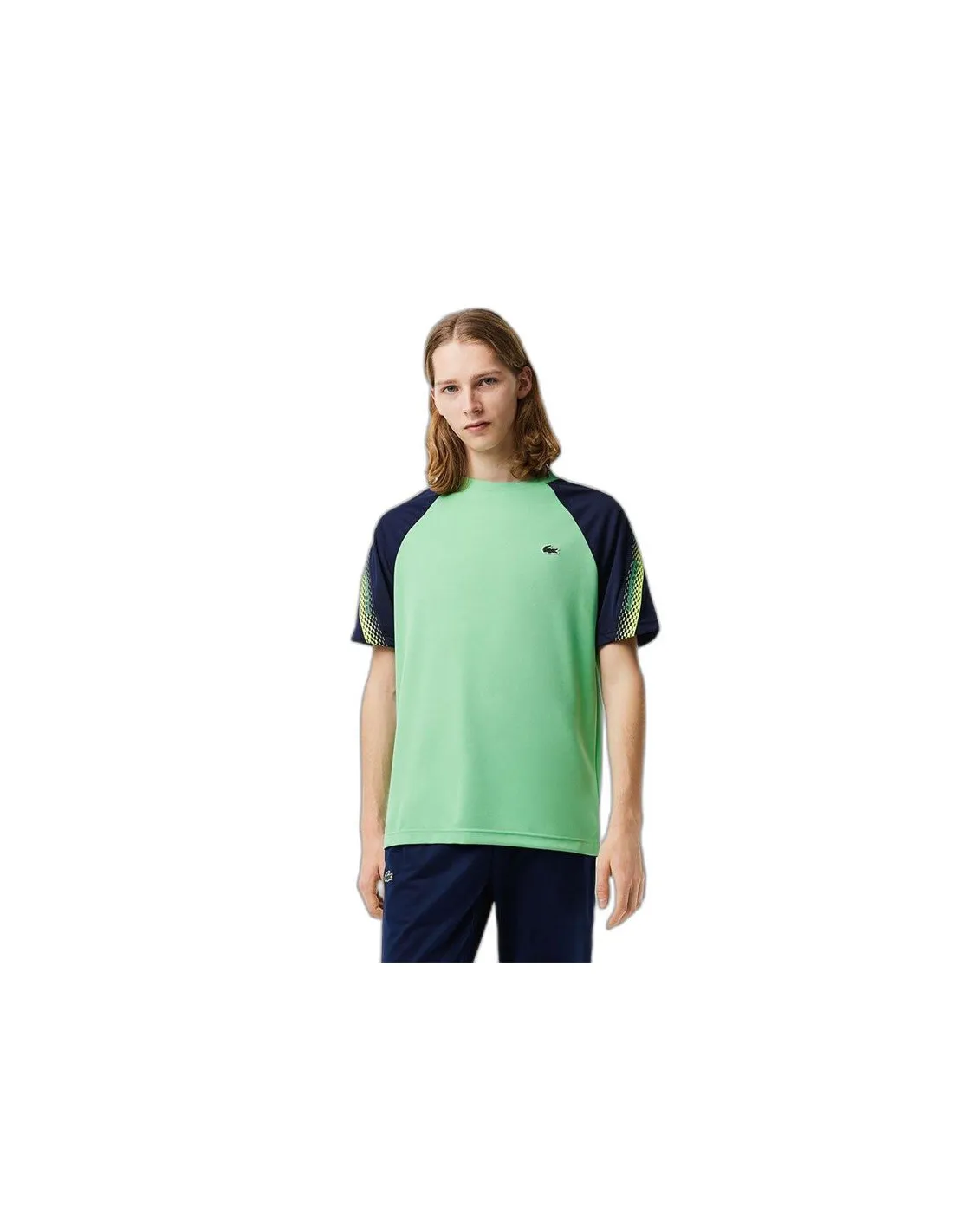 CAMISETA LACOSTE SPORT REGULAR FIT COLORBLOCK TENNIS VERDE HOMBRE