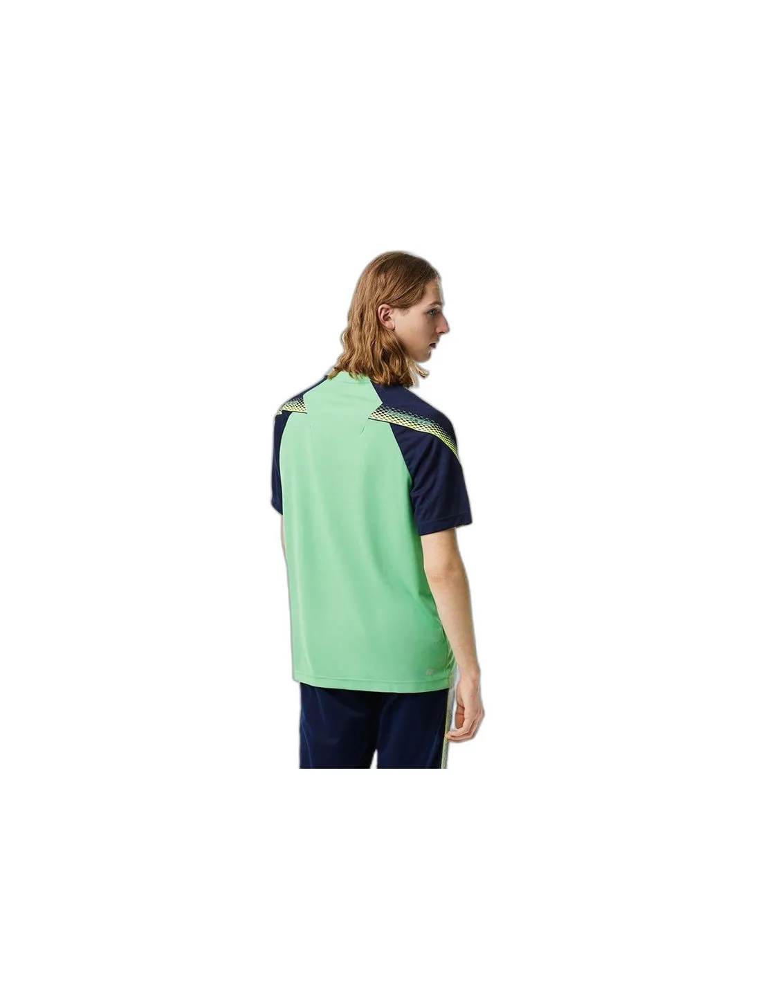 CAMISETA LACOSTE SPORT REGULAR FIT COLORBLOCK TENNIS VERDE HOMBRE
