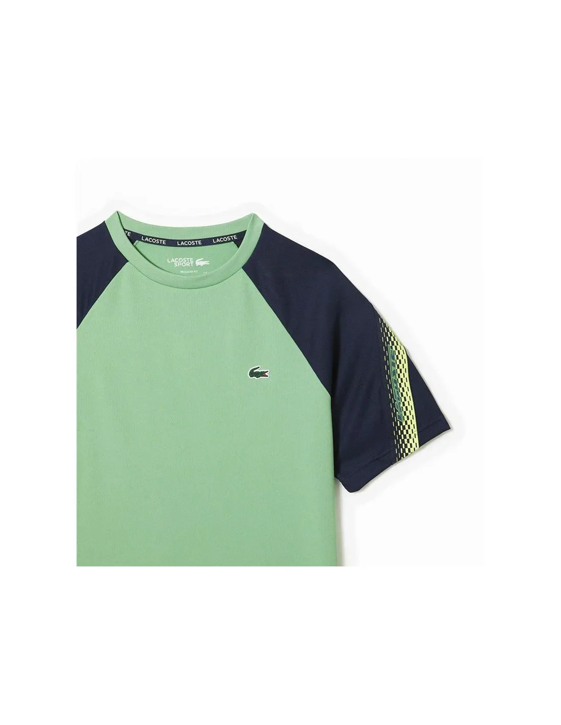 CAMISETA LACOSTE SPORT REGULAR FIT COLORBLOCK TENNIS VERDE HOMBRE