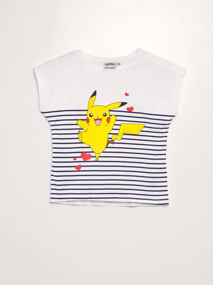 CAMISETA 'PIKACHU'  SO EASY  BLANCO