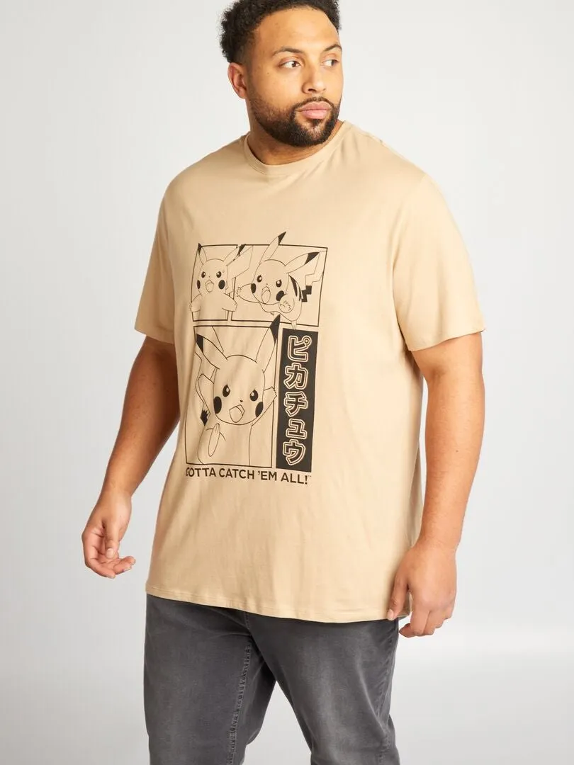 CAMISETA 'POKéMON' CON CUELLO REDONDO  BEIGE