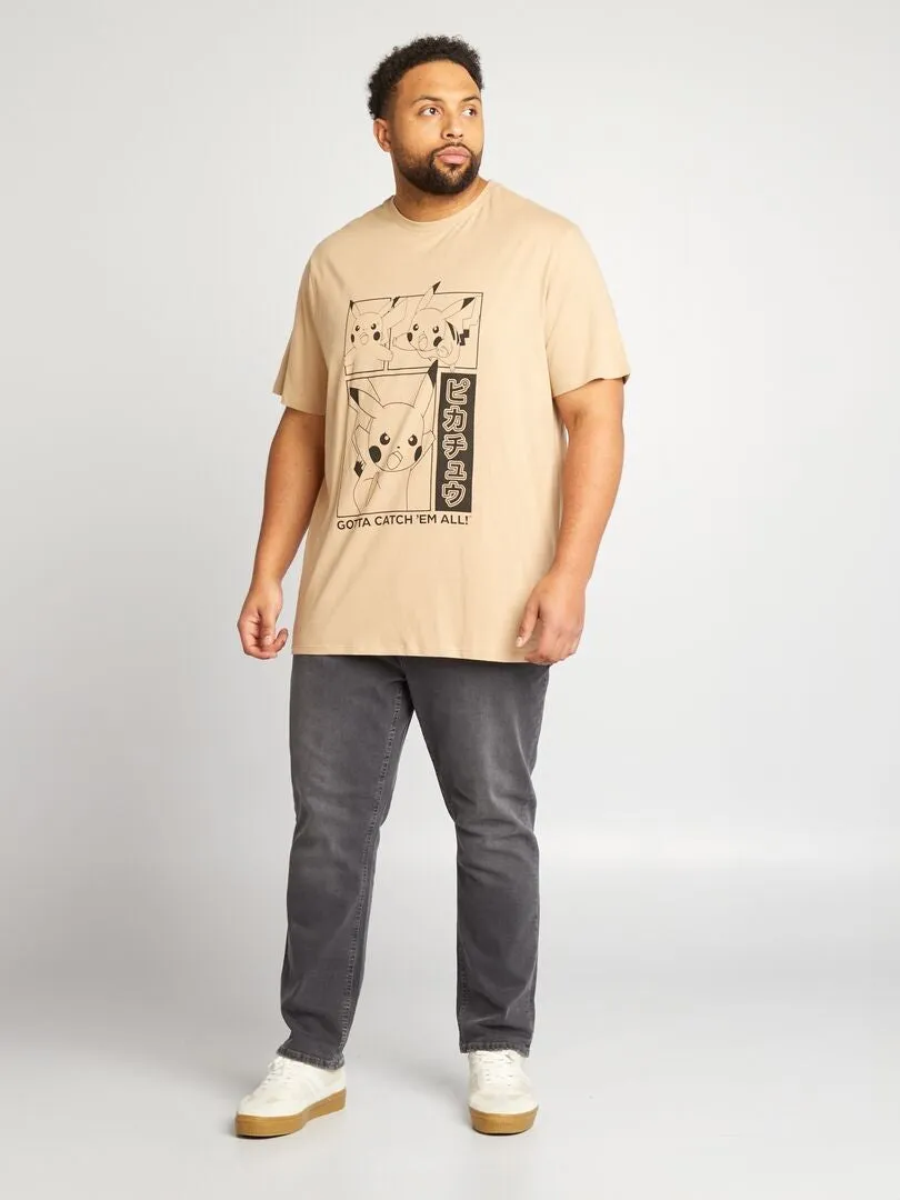 CAMISETA 'POKéMON' CON CUELLO REDONDO  BEIGE