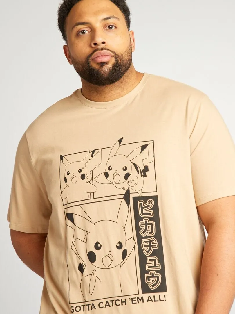 CAMISETA 'POKéMON' CON CUELLO REDONDO  BEIGE