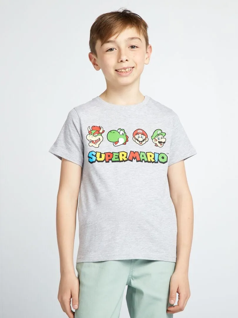 CAMISETA 'SUPER MARIO'  SO EASY  GRIS