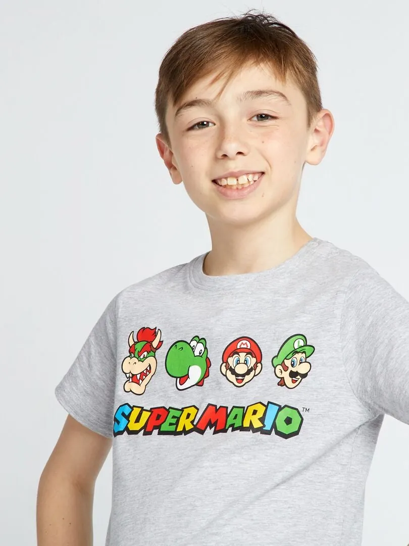 CAMISETA 'SUPER MARIO'  SO EASY  GRIS