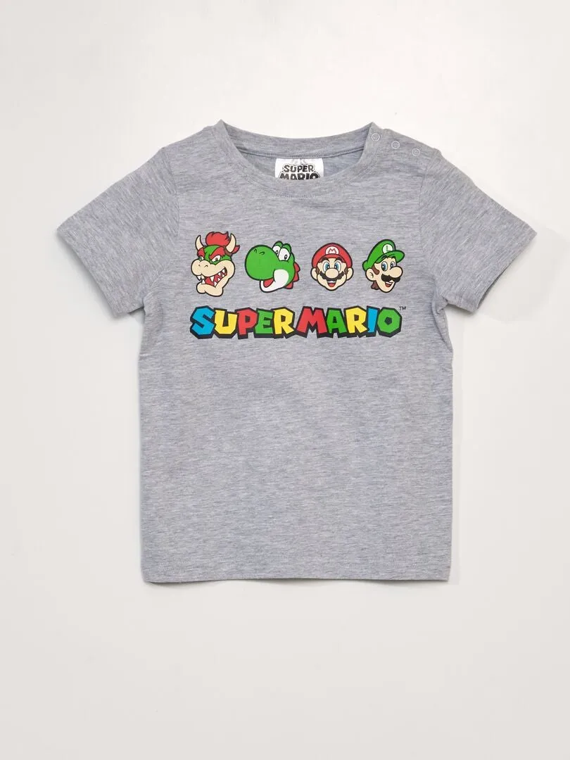 CAMISETA 'SUPER MARIO'  SO EASY  GRIS