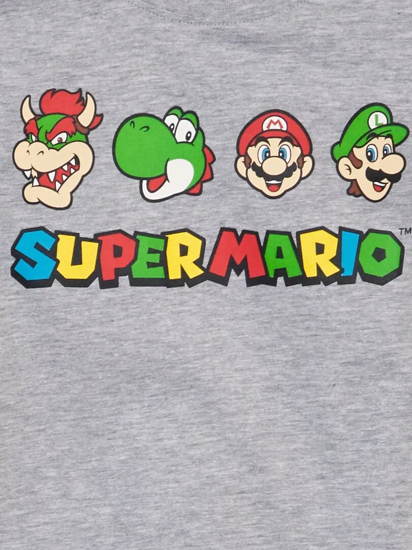 CAMISETA 'SUPER MARIO'  SO EASY  GRIS