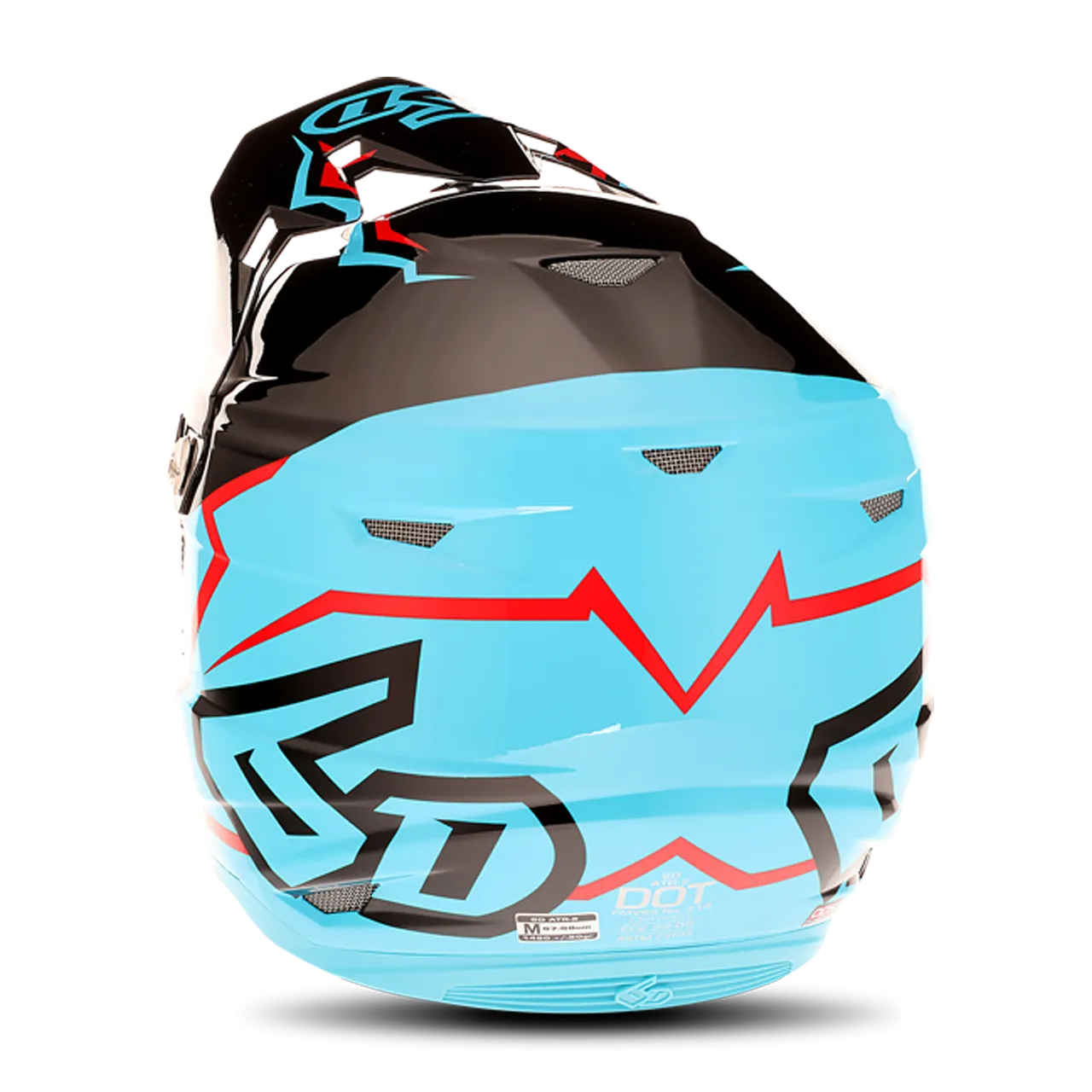 CASCO DE CROSS 6D ATR2 ELEMENT CIAN