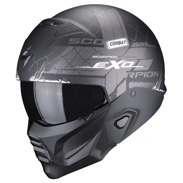 Casco Scorpion Exo Combat II Xenon Matt Black White 