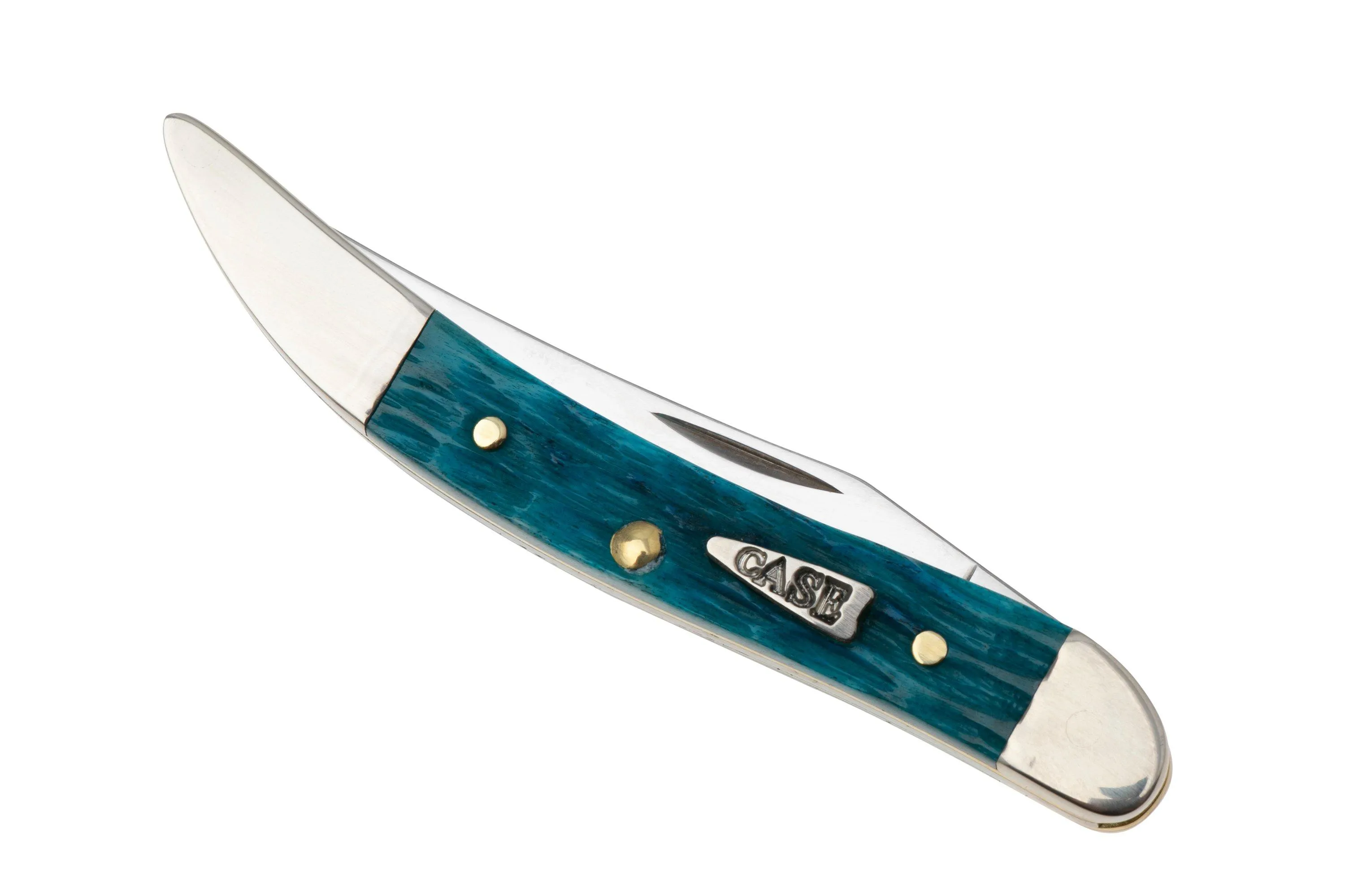 Case Small Texas Toothpick 50645 Crandall Jig Sky Blue Bone 610096 SS, navaja